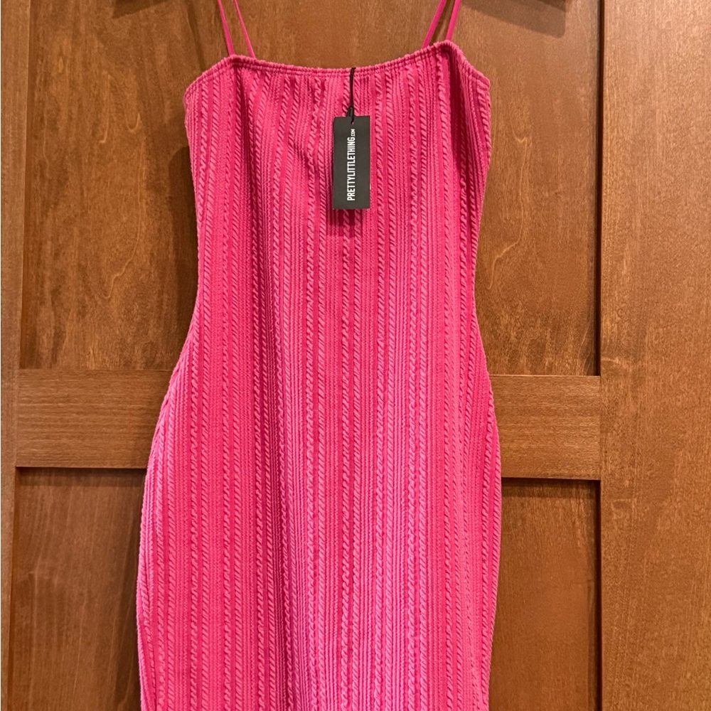 PrettyLittleThing Vibrant Pink Dress 2